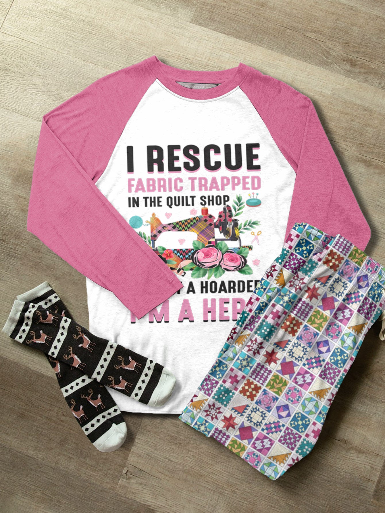 Sewing Lover Raglan Lounge Pajamas I Rescue Fabric