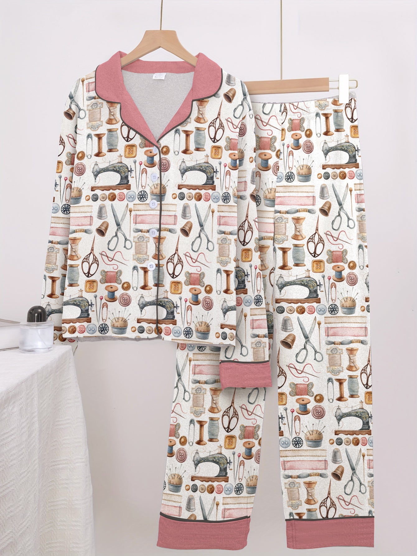 Sewing Lover Classic Pajama Set Vintage Sewing Tools