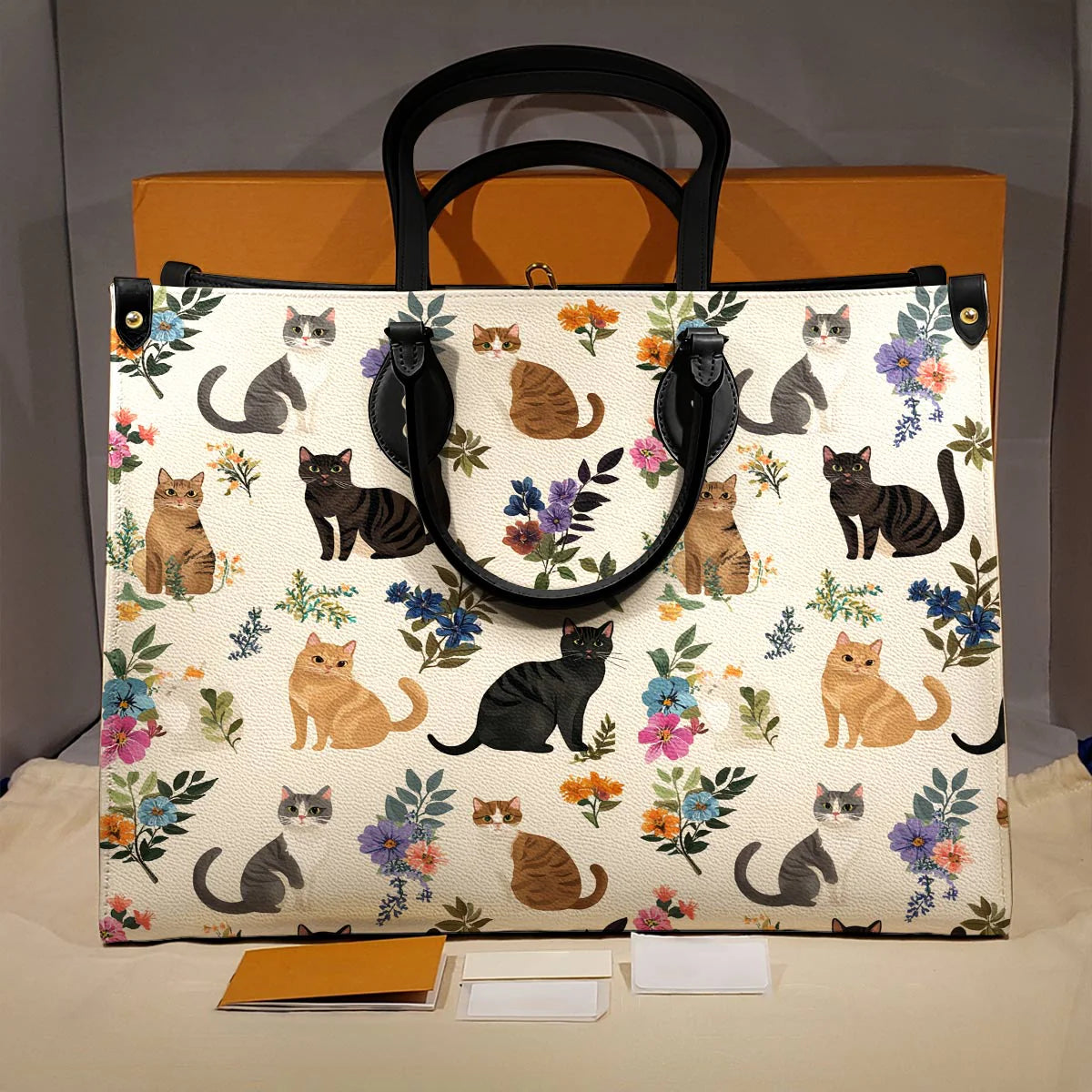 Cat Leather Bag Garden Whiskers