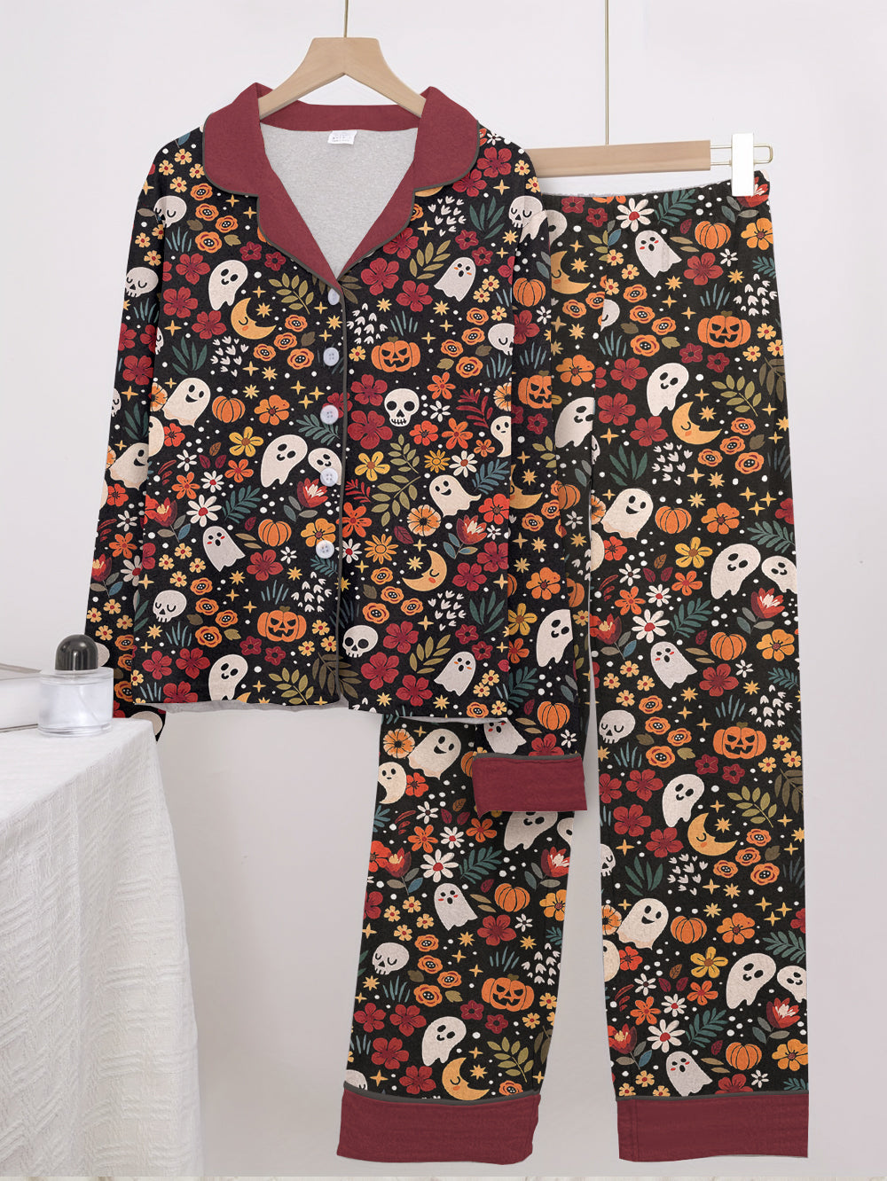 Halloween Classic Pajama Set Spooky Chic