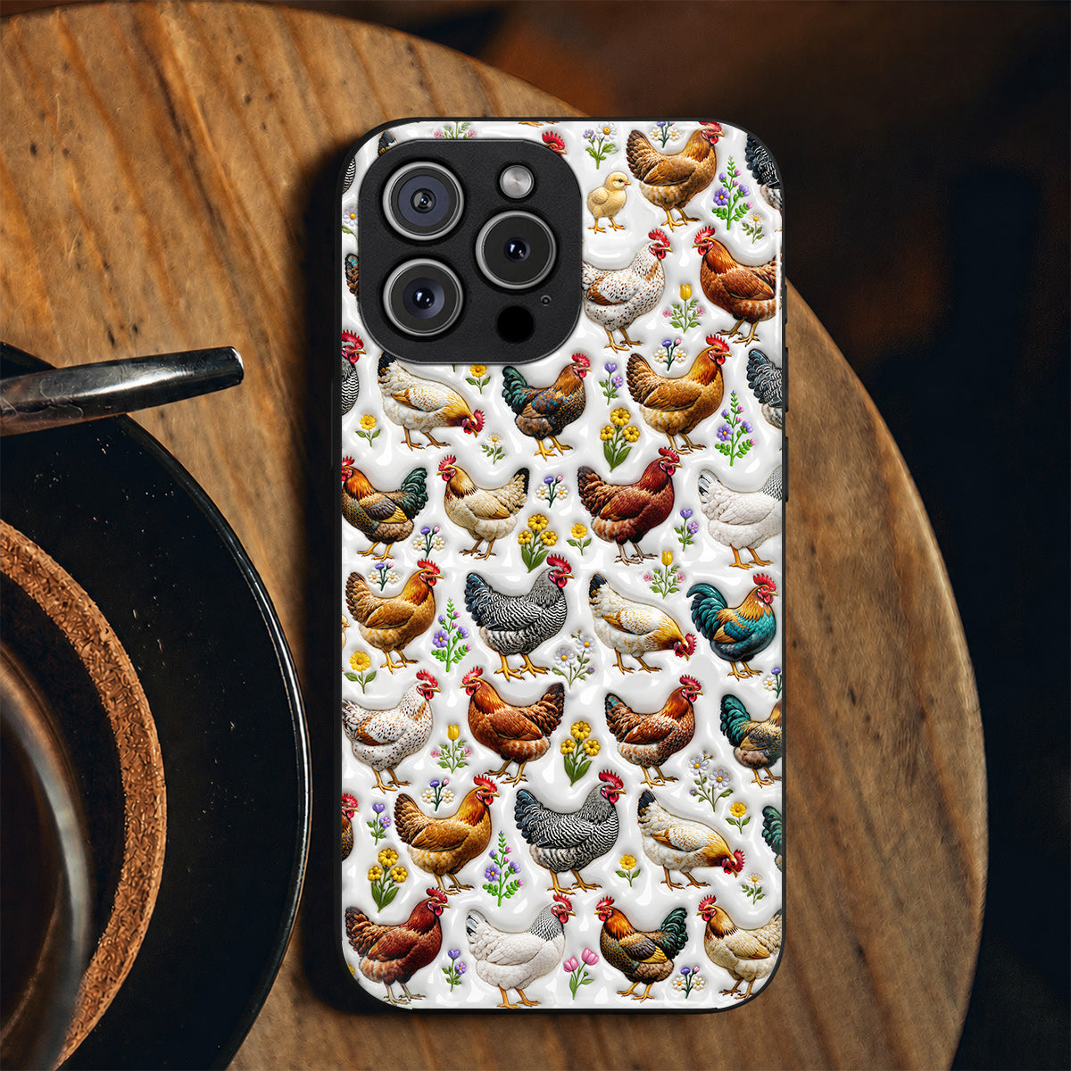 Chicken Phone Case Country Chickens In Bloom