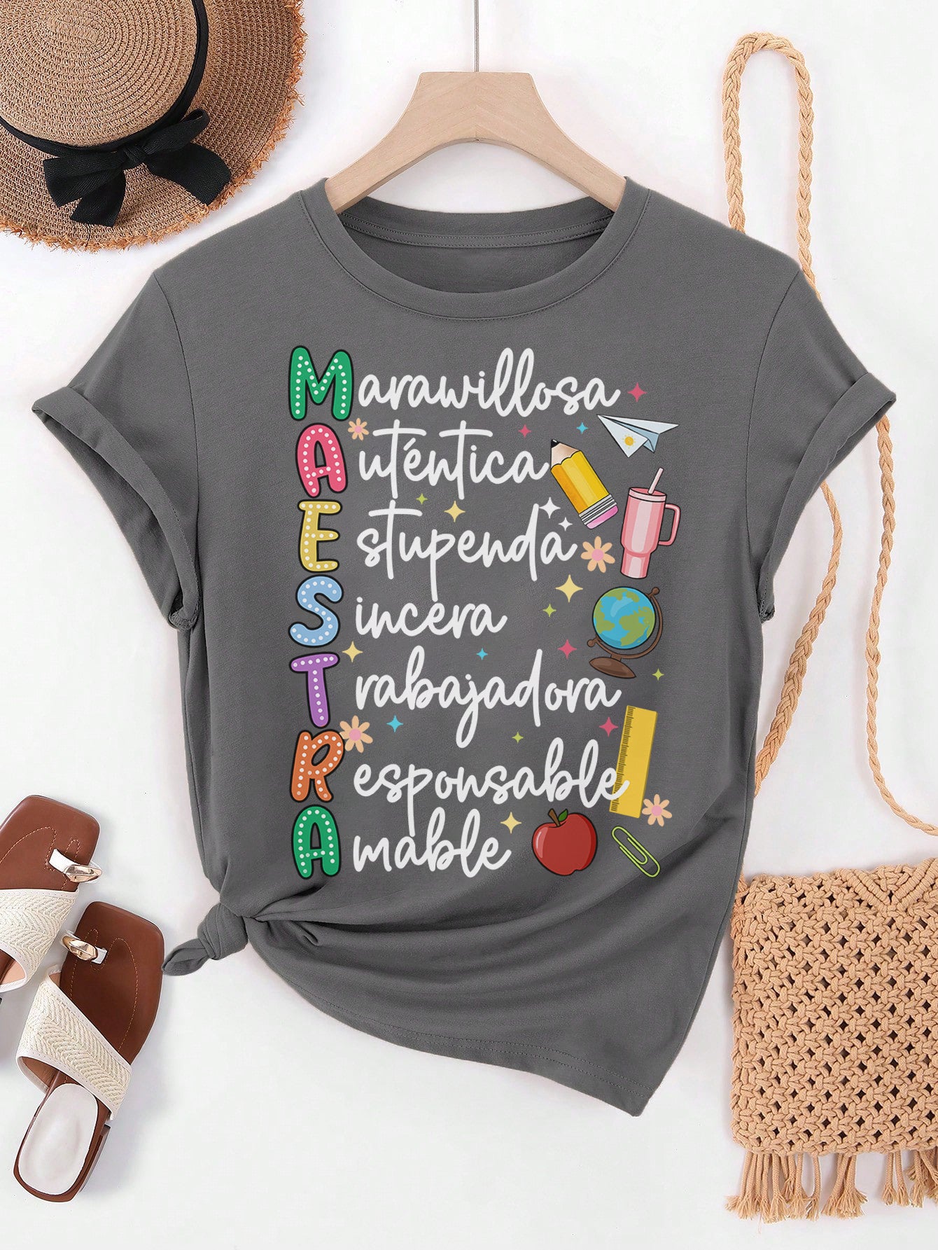 Spanish Teacher Graphic Tee Proud Maestra