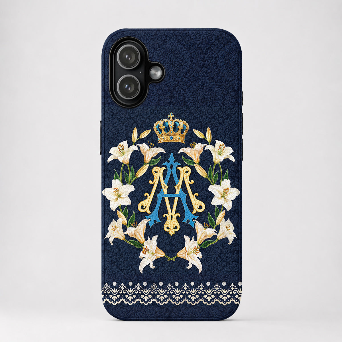 Mary Leather Phone Case Crown Of Grace