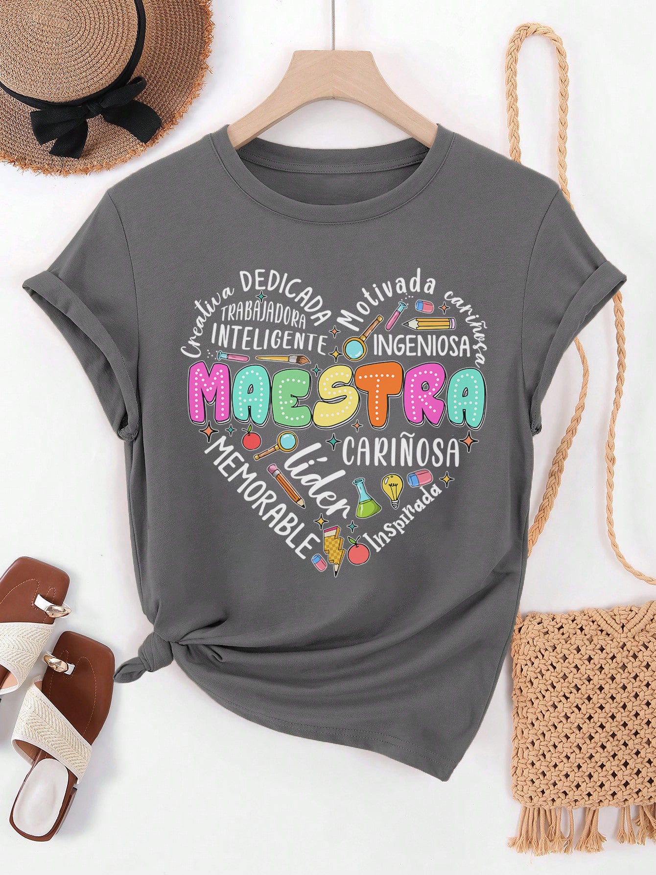 Spanish Teacher Graphic Tee Maestra’s Heart