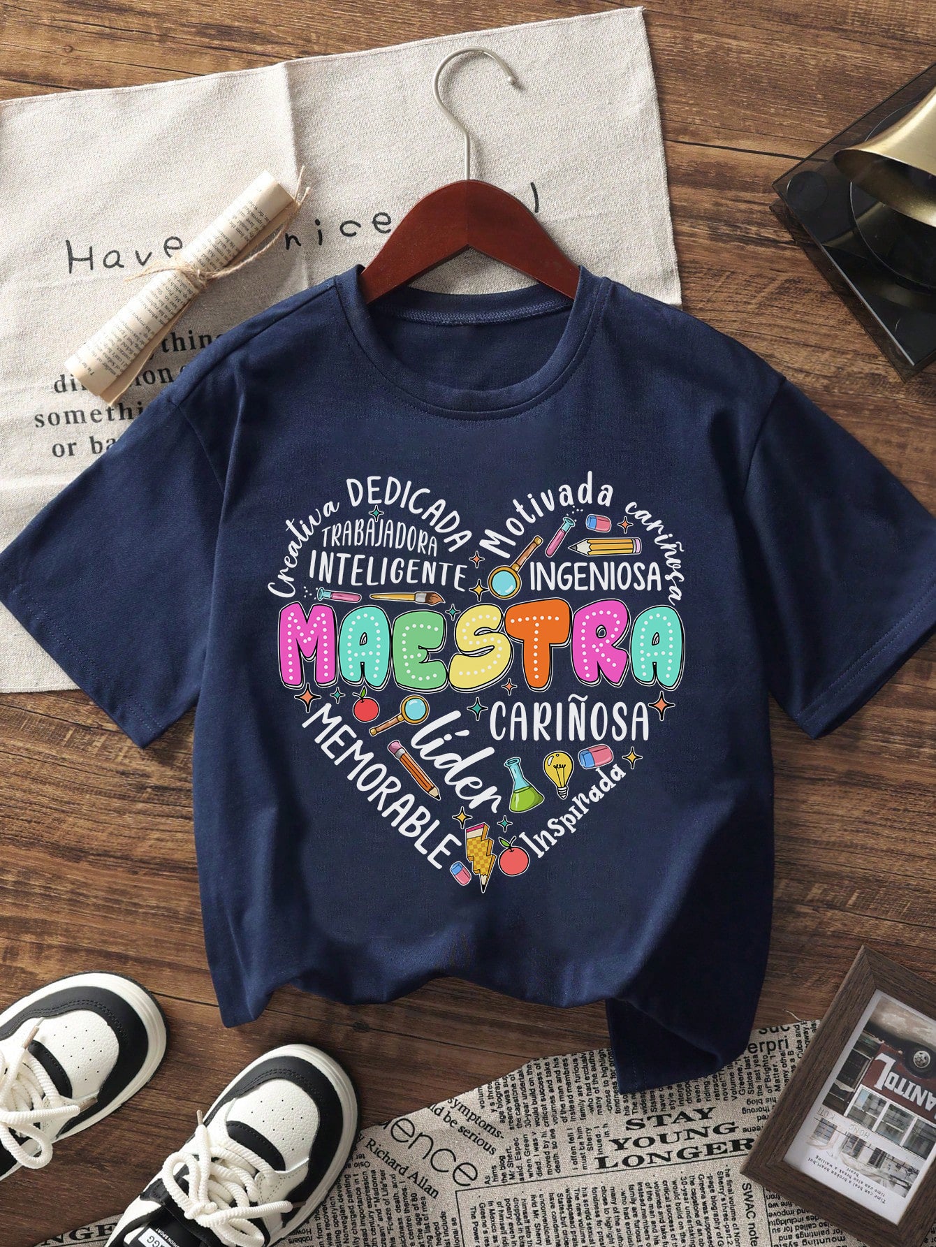Spanish Teacher Graphic Tee Maestra’s Heart