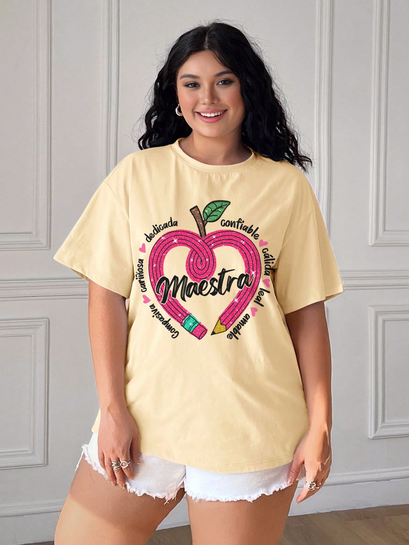 Spanish Teacher Graphic Tee Maestra’s Pink Heart