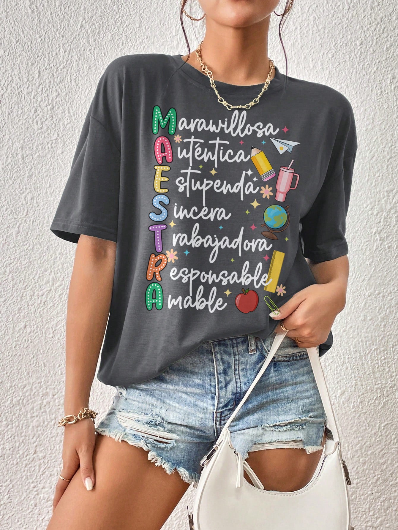 Spanish Teacher Graphic Tee Proud Maestra