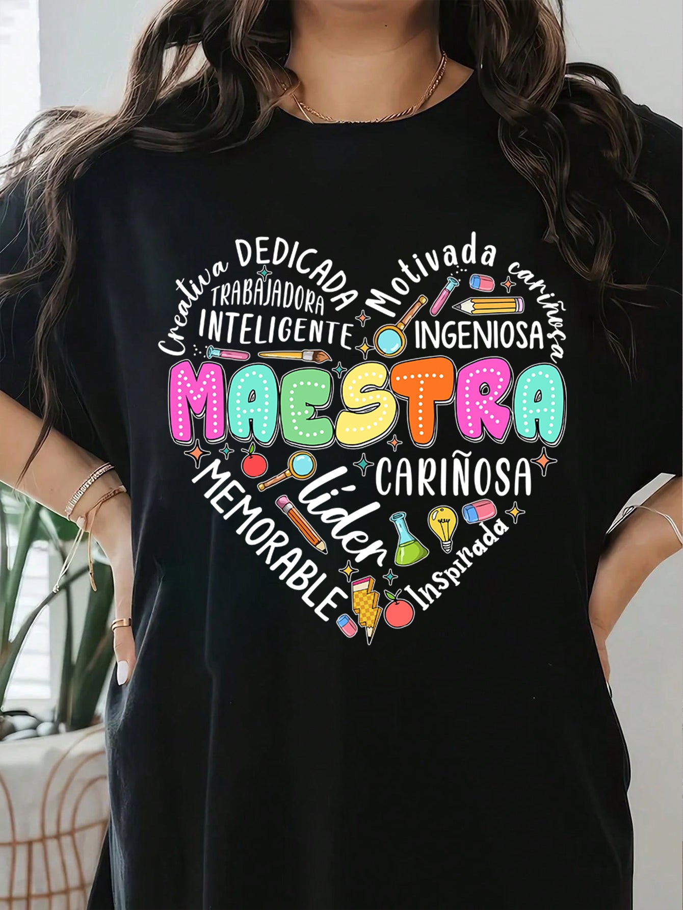 Spanish Teacher Graphic Tee Maestra’s Heart