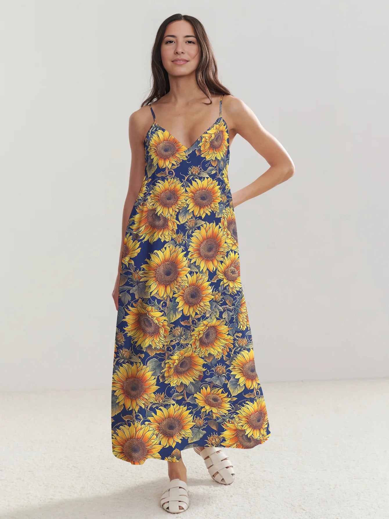 Sunflower Maxi Dress Rustic Bloom