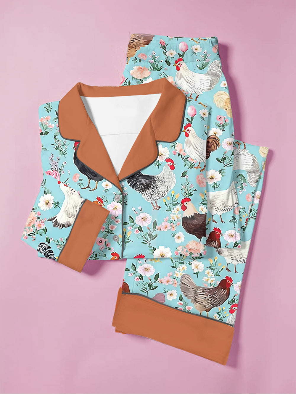 Chicken Classic Pajama Set Flora & Fowl