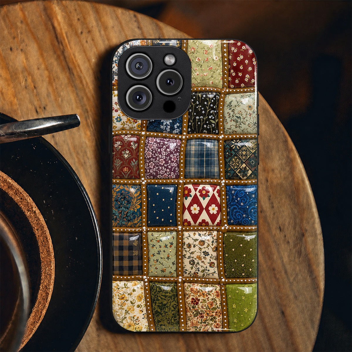 Sewing Lover Phone Case Vintage Patchwork Garden Dreams