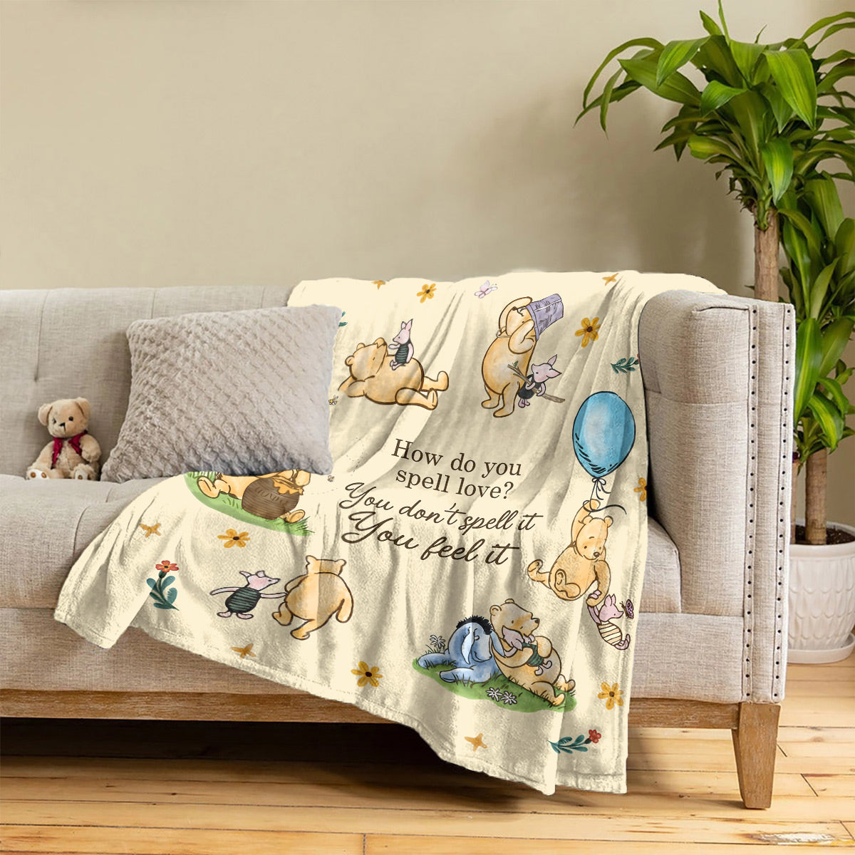 Pooh Fleece Blanket Pooh The Love