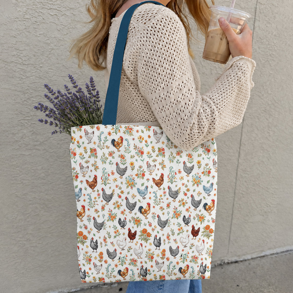 Chicken Canvas Tote Bag Country Garden Chicken