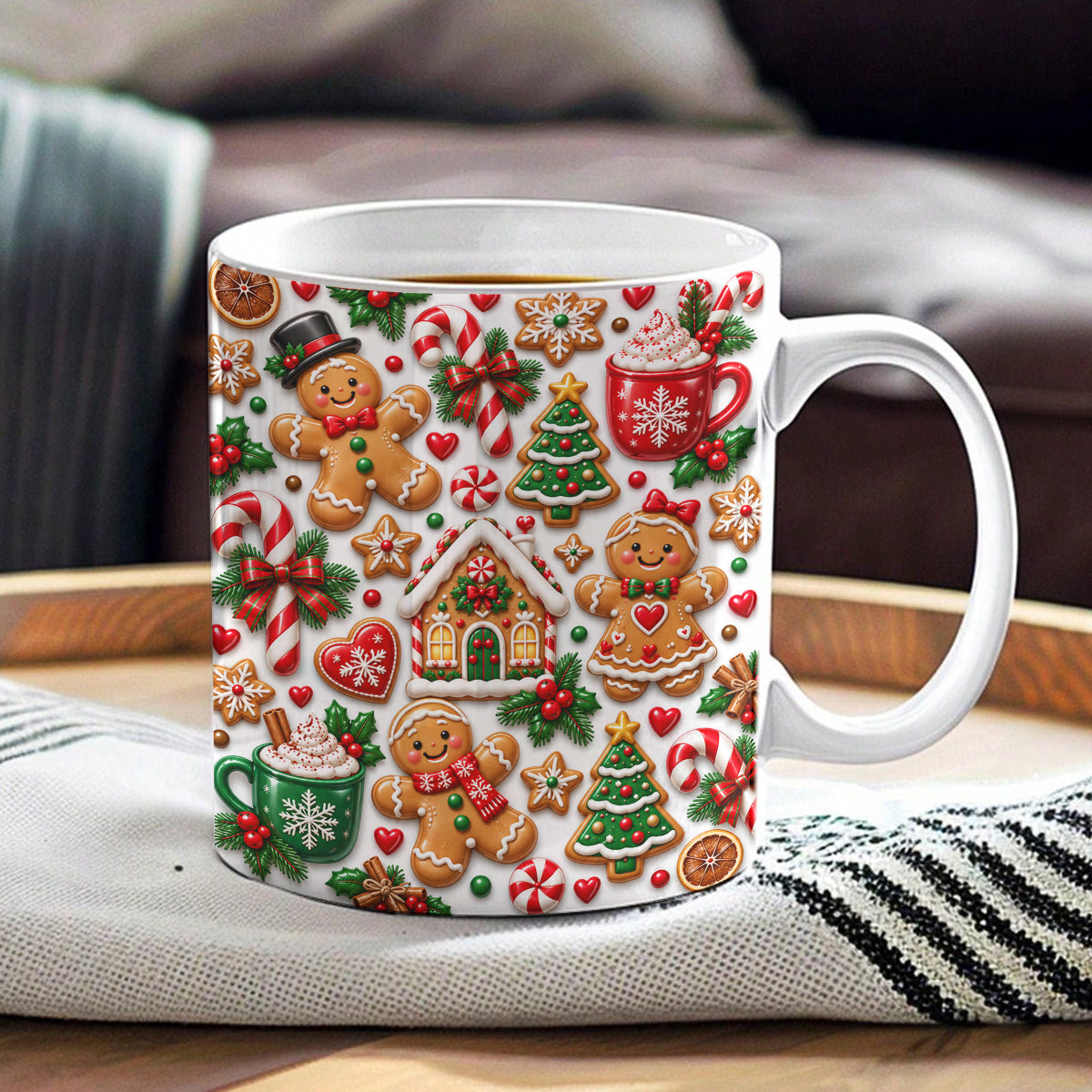 Gingerbread Ceramic Mug Sweet Gingerbread Christmas