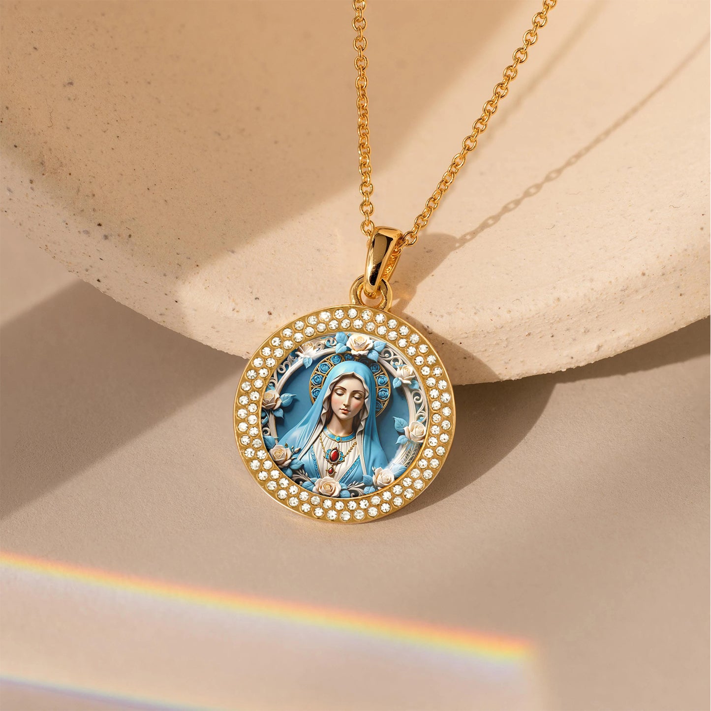 Blessed Virgin Mary Pendant Necklace