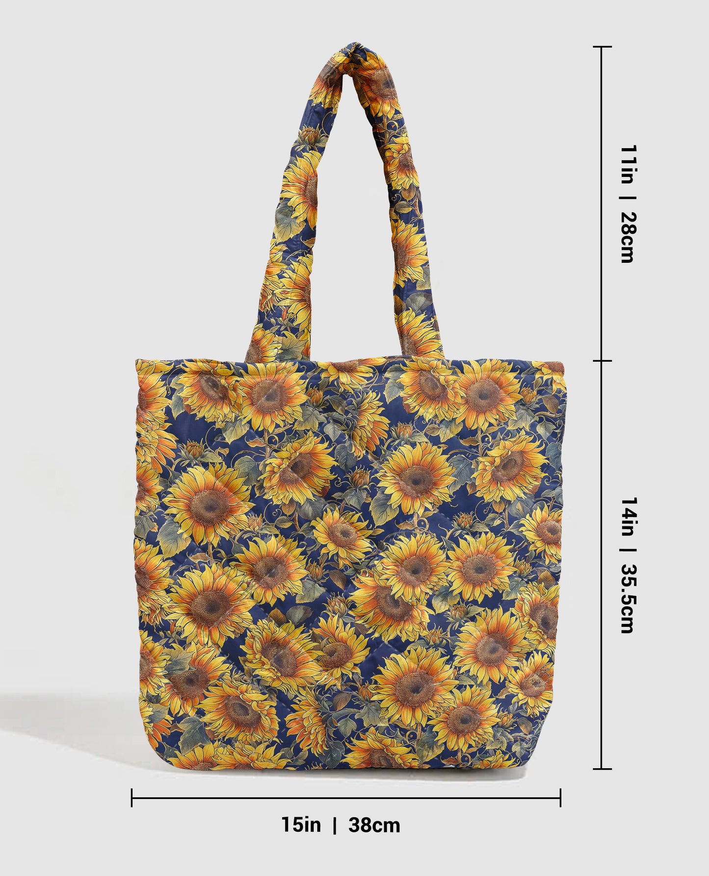 Sunflower Quilted Tote Bag Gorgeous Flowers