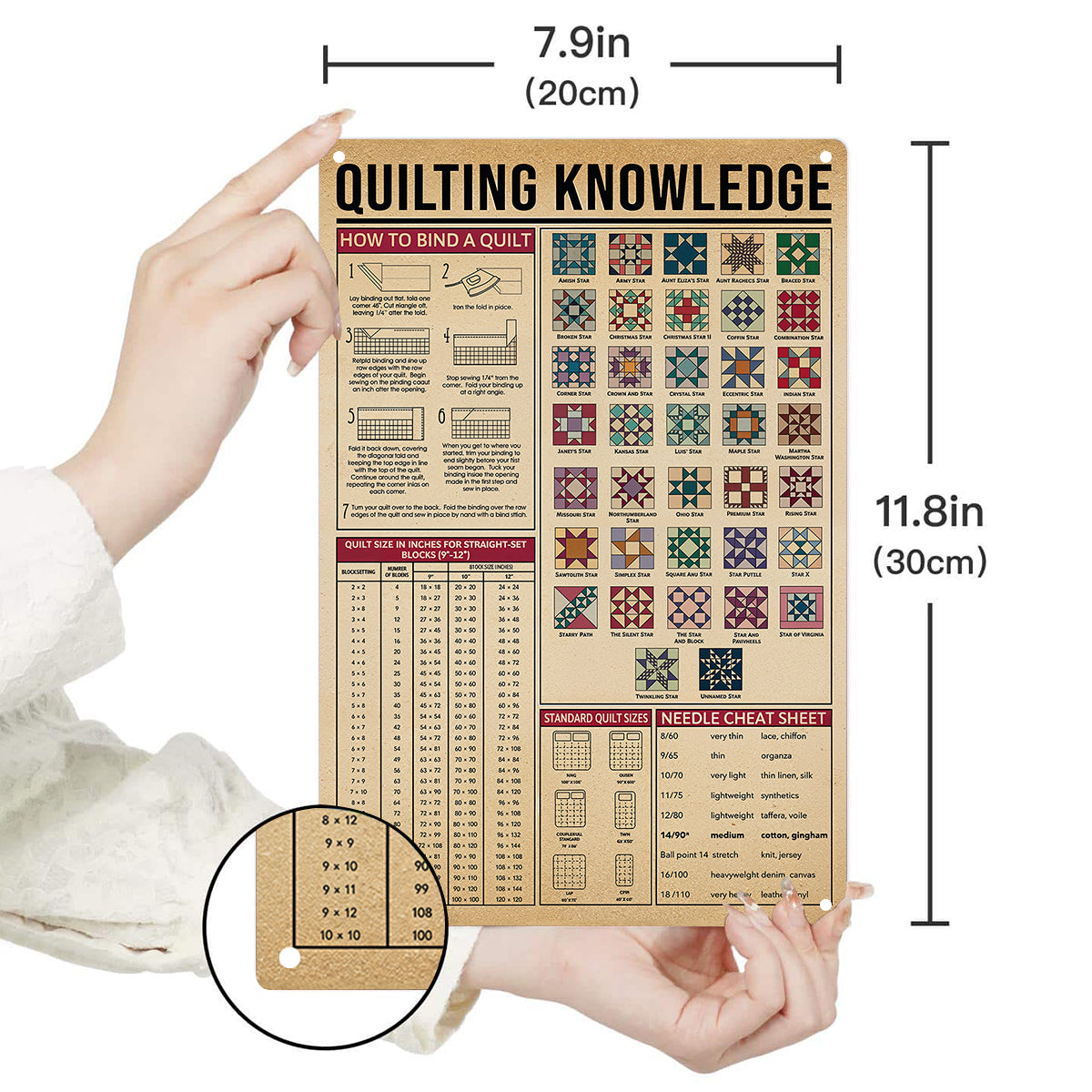 Sewing Lover 2D Metal Sign Quilting Knowledge