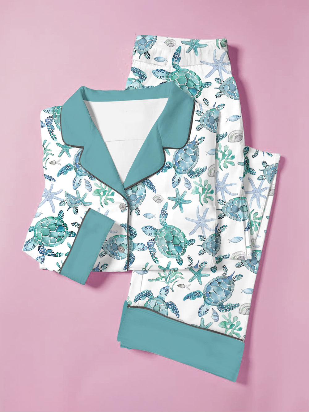 Turtle Classic Pajama Set Tide Turtles