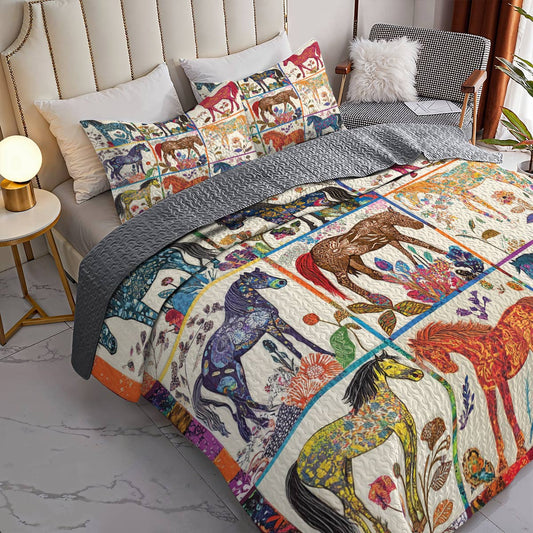 Horse All Season Quilt 3-Piece Set Horse In My Heart