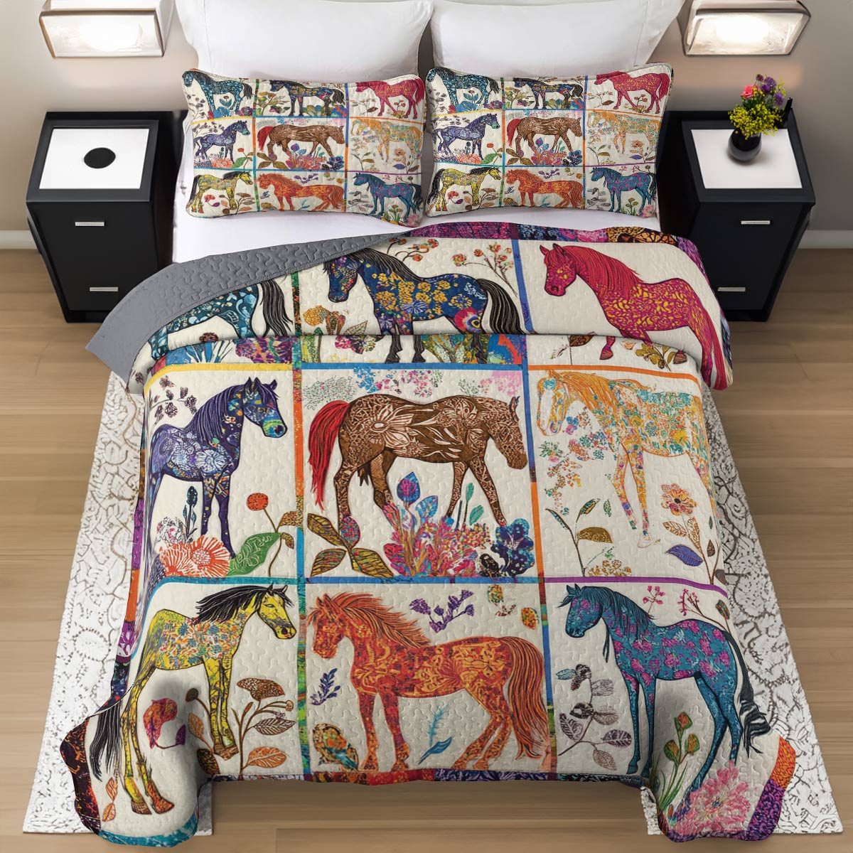 Horse All Season Quilt 3-Piece Set Horse In My Heart