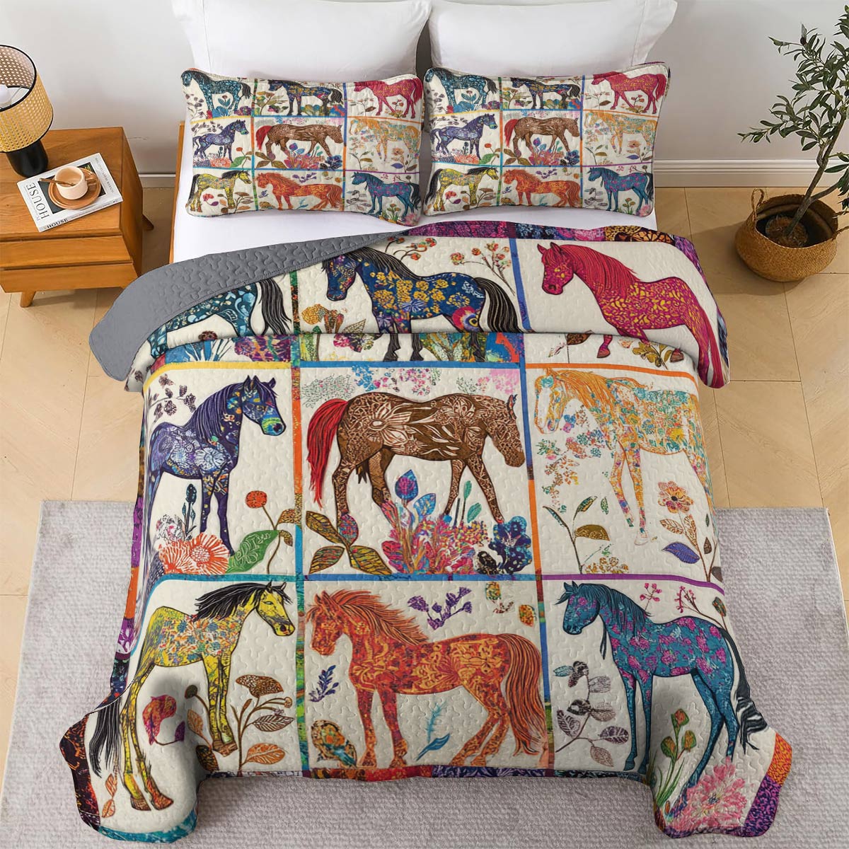 Horse All Season Quilt 3-Piece Set Horse In My Heart
