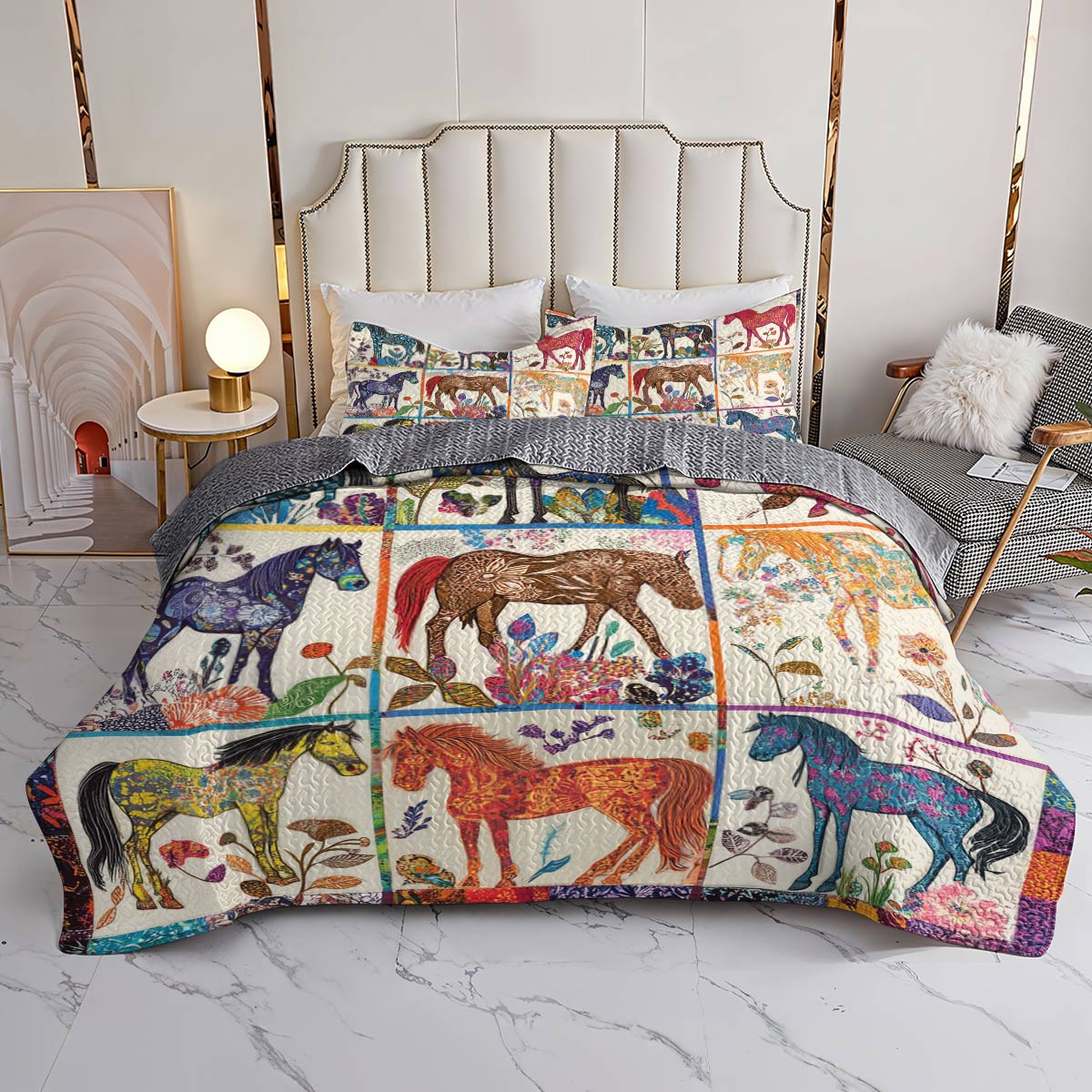 Horse All Season Quilt 3-Piece Set Horse In My Heart