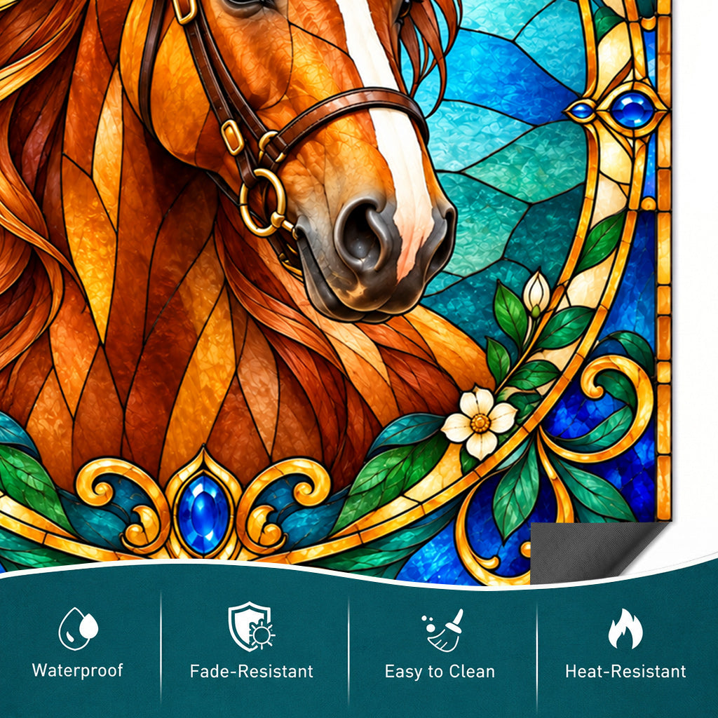 Horse Magnetic Dishwasher Cover Stained Glass Horse