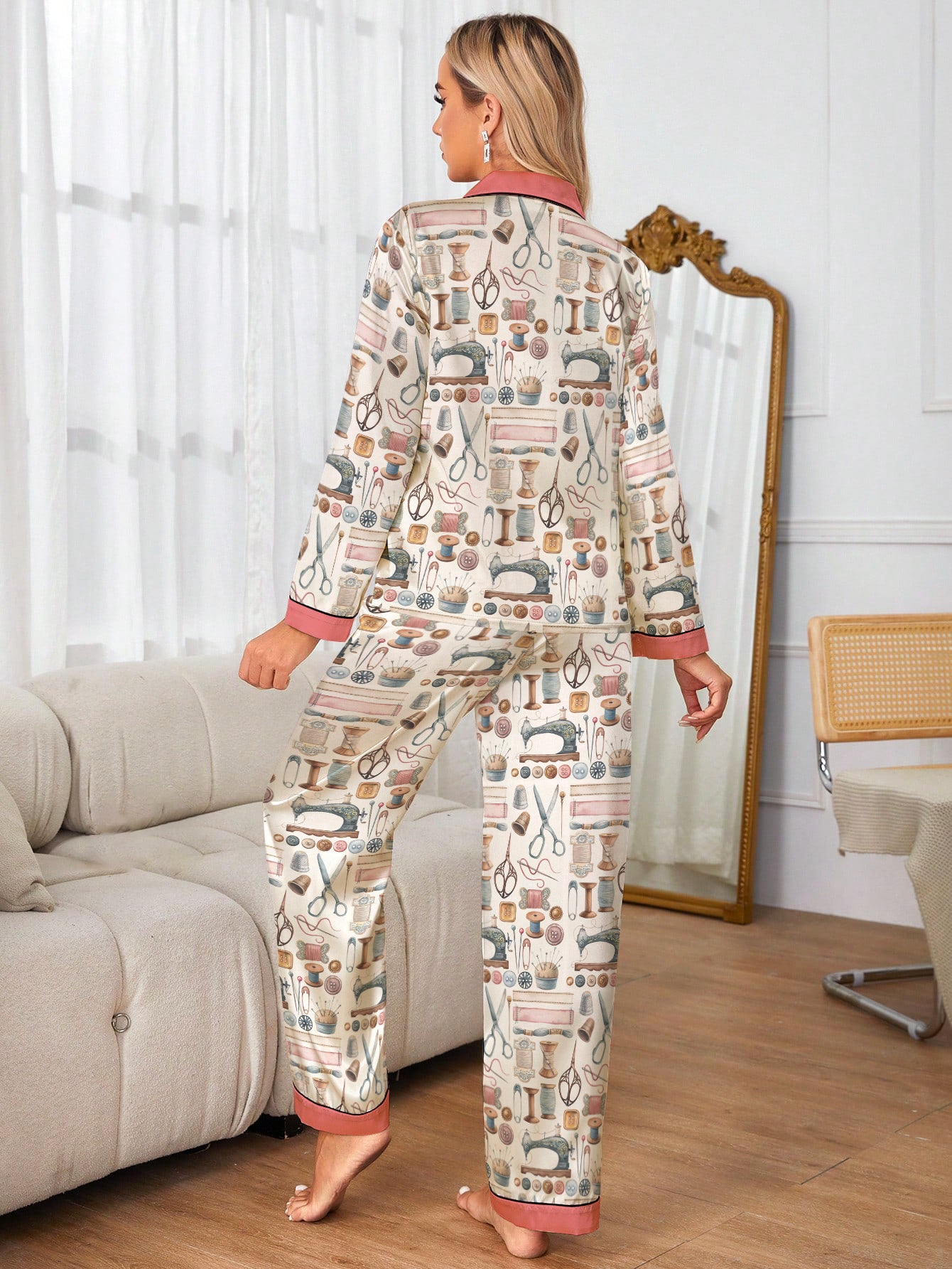 Sewing Lover Classic Pajama Set Vintage Sewing Tools