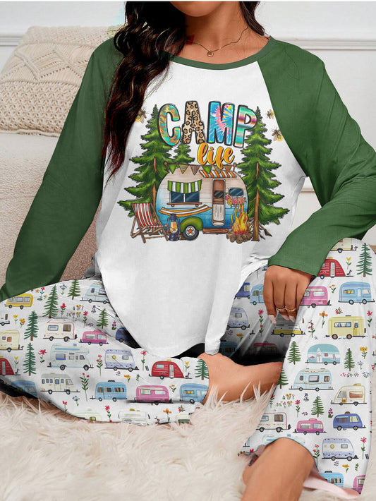 Camping Raglan Lounge Pajamas Camp Life