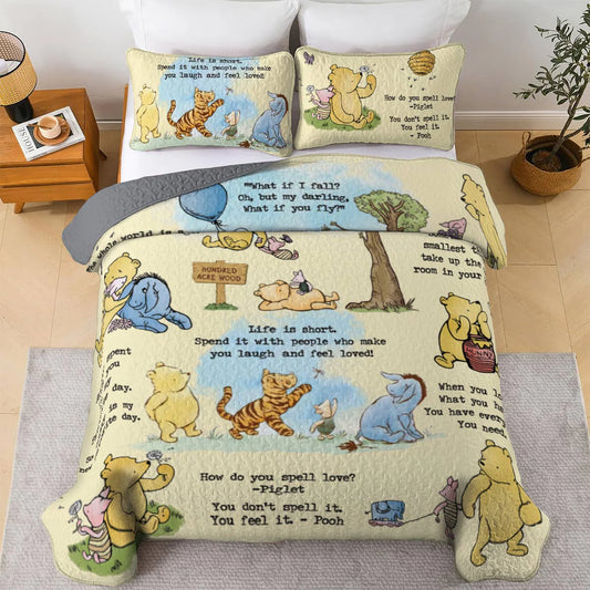 All Season Quilt 3-Piece Set Classic Honey Bear Wisdom