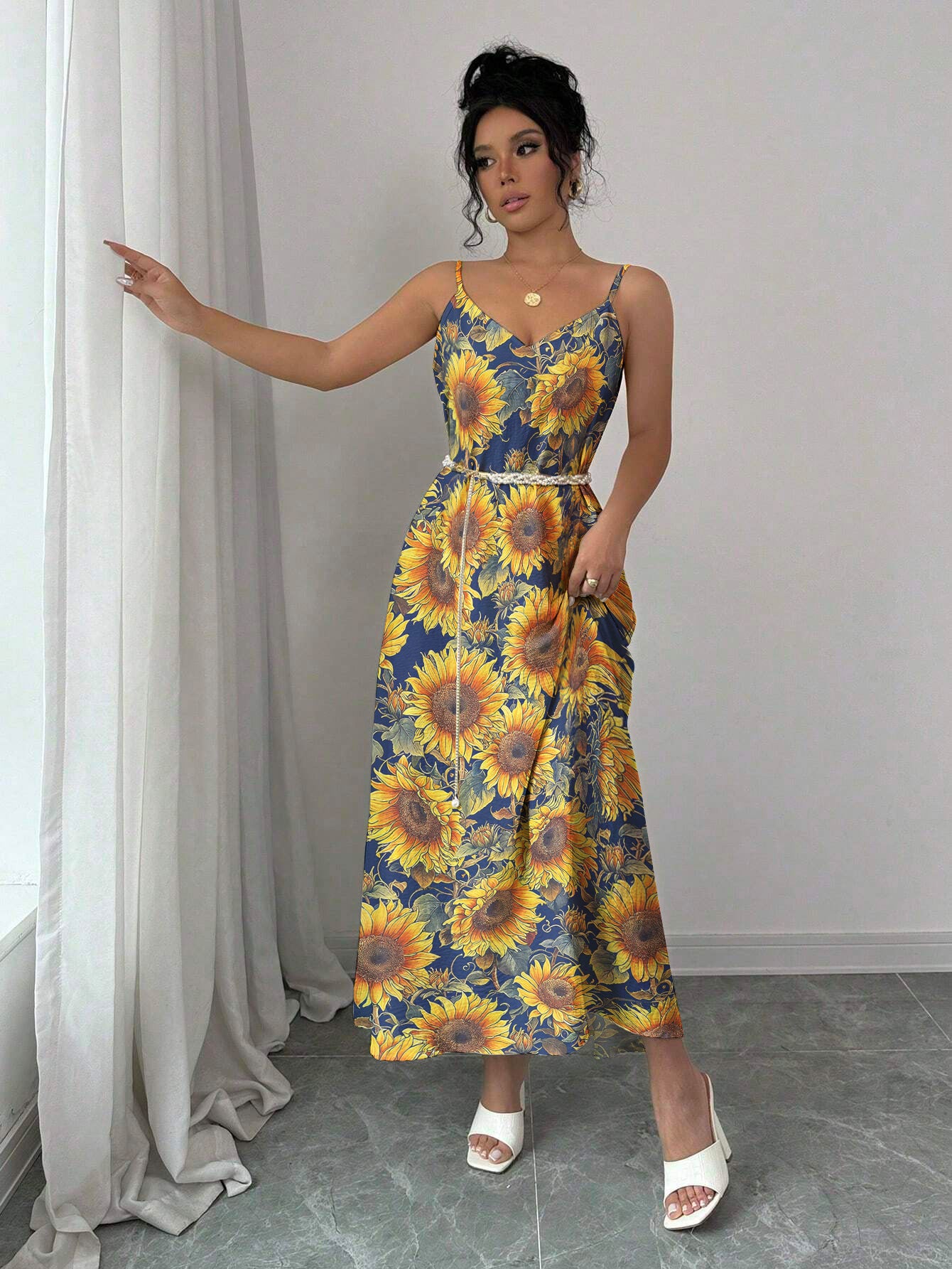 Sunflower Maxi Dress Rustic Bloom