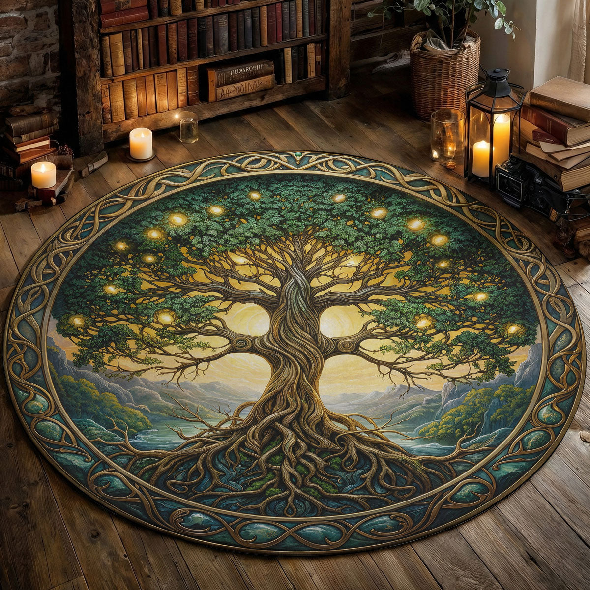 Tree Of Life Round Rug Roots of Eternity