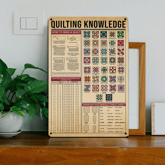 Sewing Lover 2D Metal Sign Quilting Knowledge