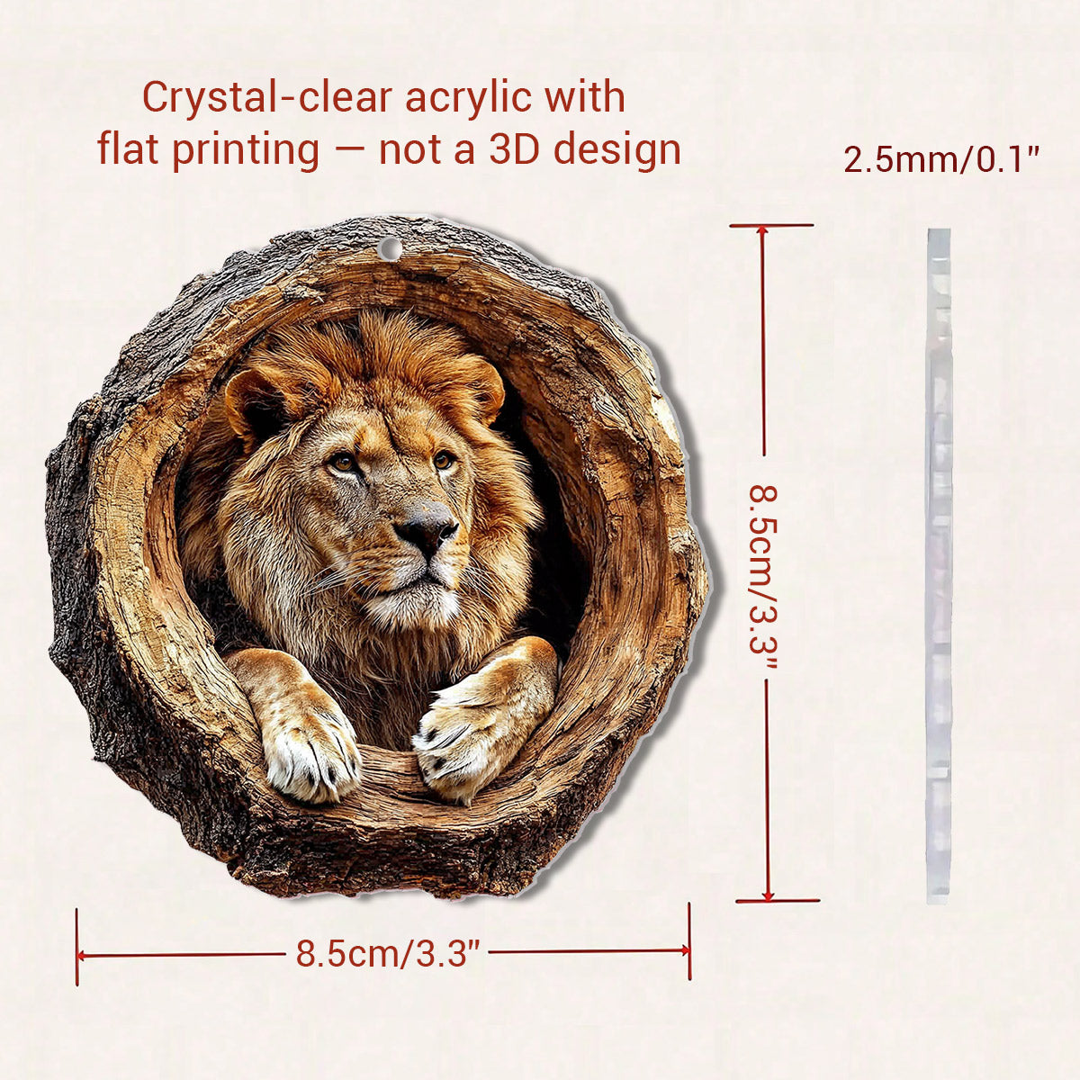 God 2D Acrylic Ornament The Lion Of Judah