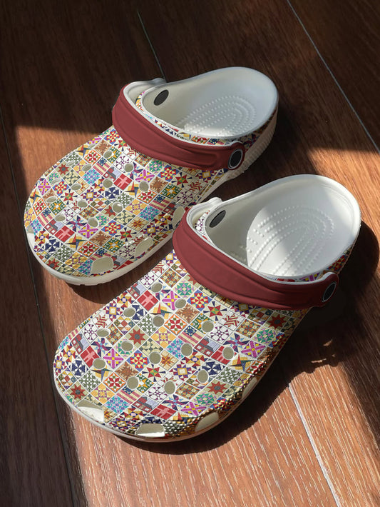 Sewing Lover Graphic Clogs Quilt Blocks