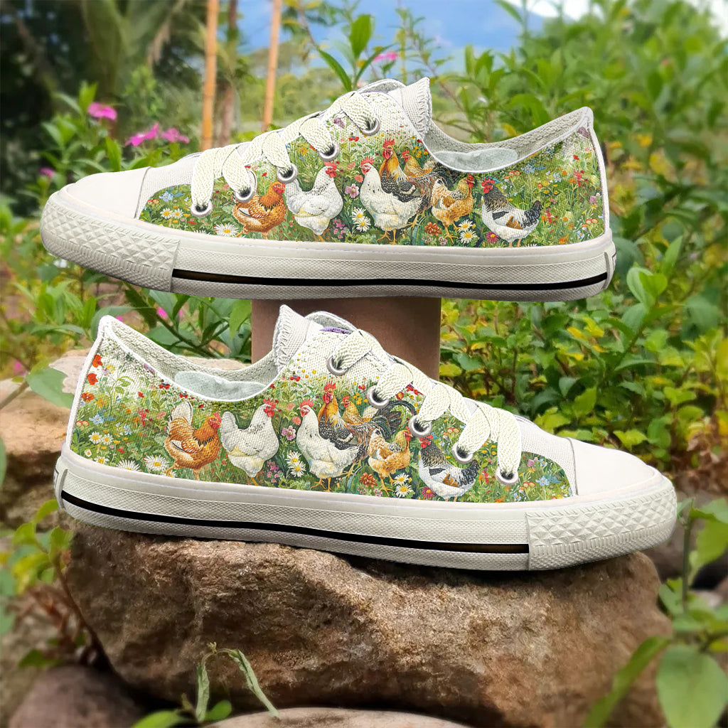 Chicken Women's Low Top Shoes Elegant Chicken