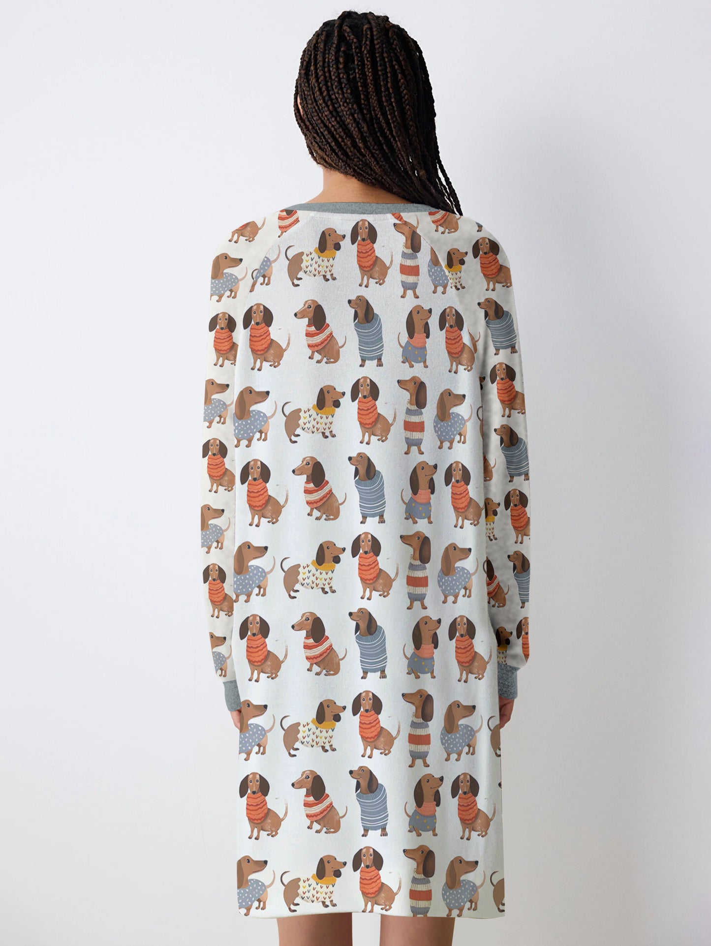 Dachshund Lover Raglan Dress Dapper Dachshunds