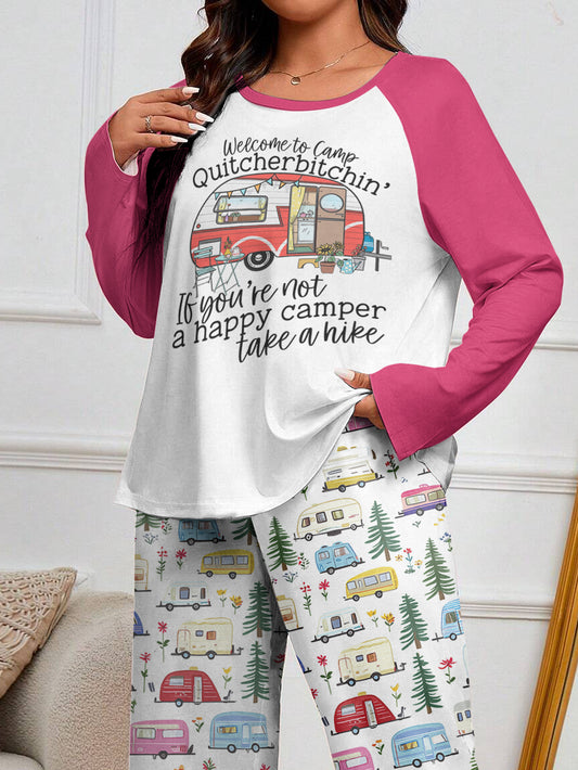 Camping Raglan Lounge Pajamas Welcome To Camp