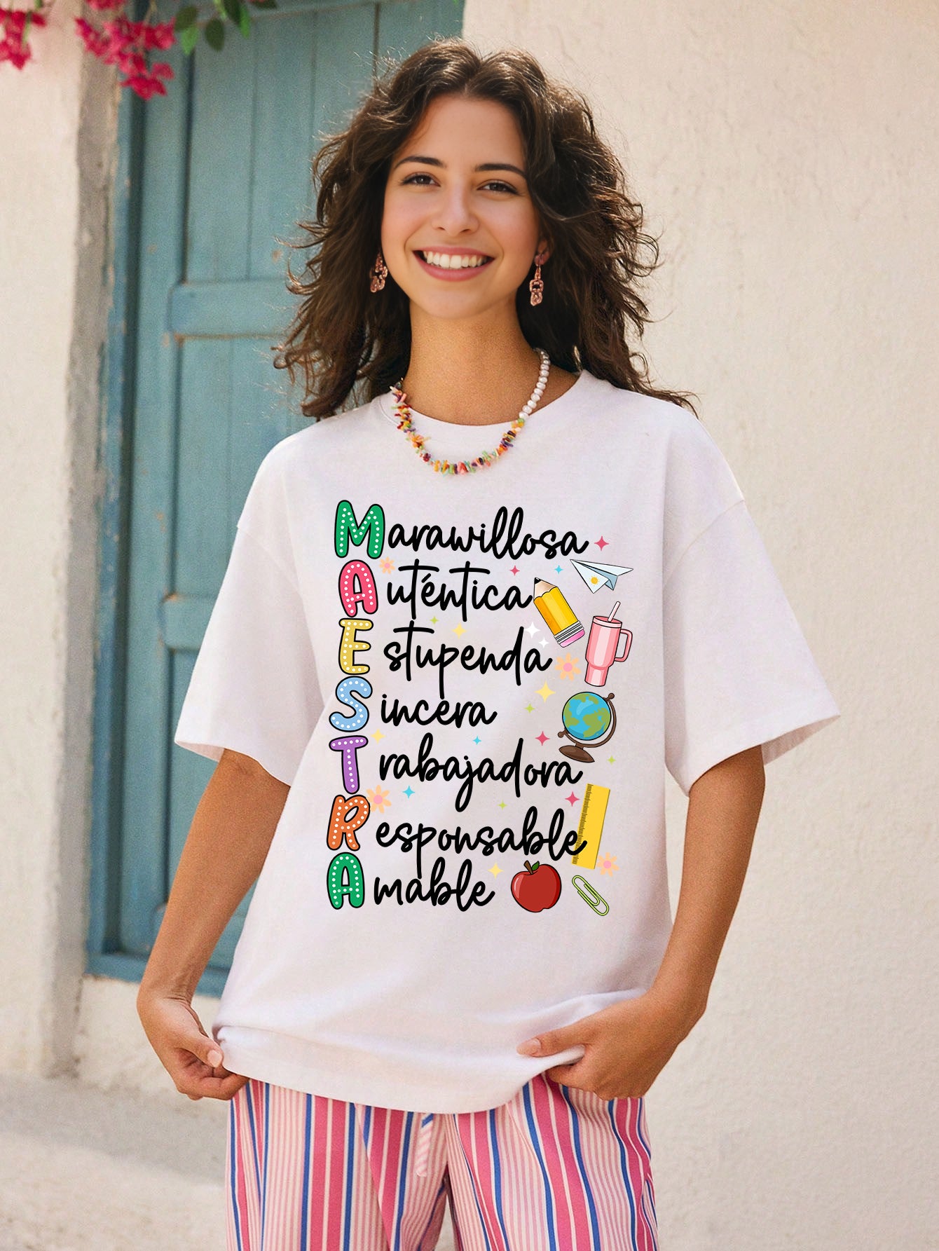 Spanish Teacher Graphic Tee Proud Maestra