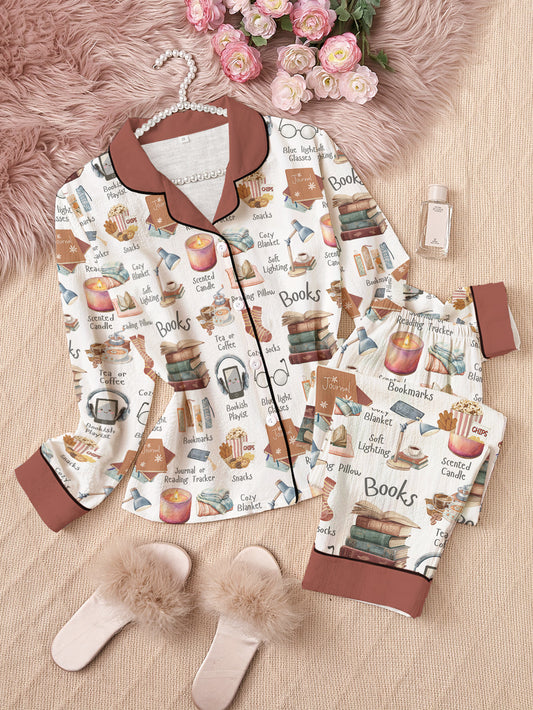 Book Lover Pajama Set Bookworm's Comfort Kit