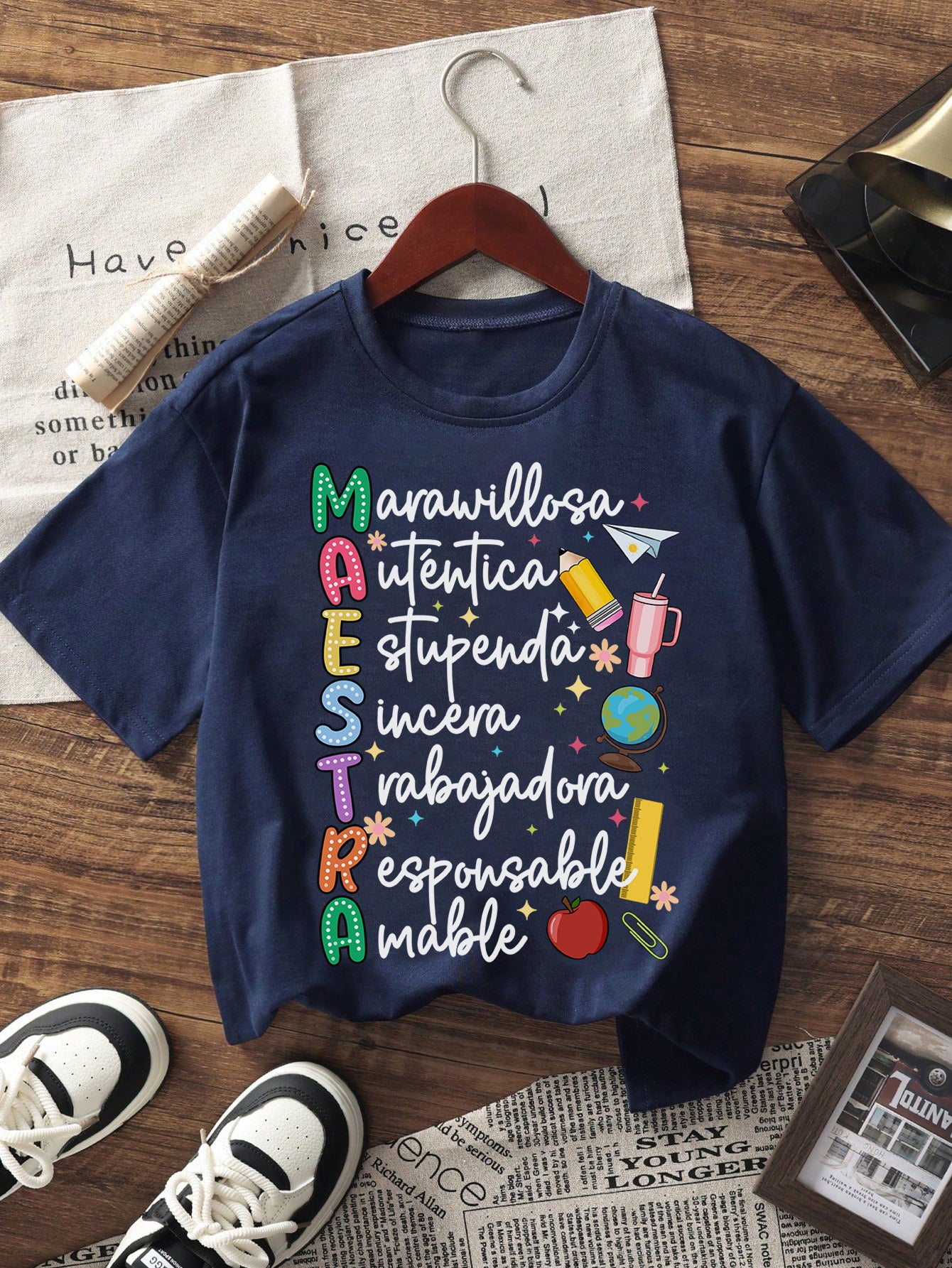 Spanish Teacher Graphic Tee Proud Maestra