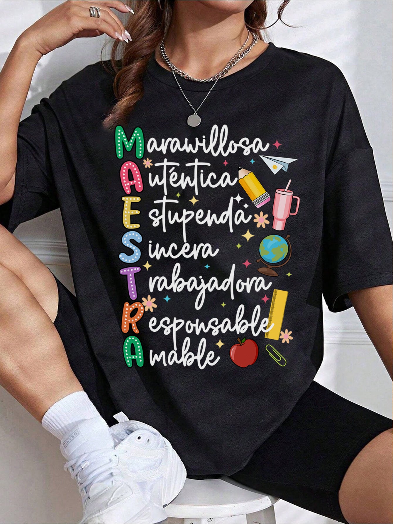 Spanish Teacher Graphic Tee Proud Maestra