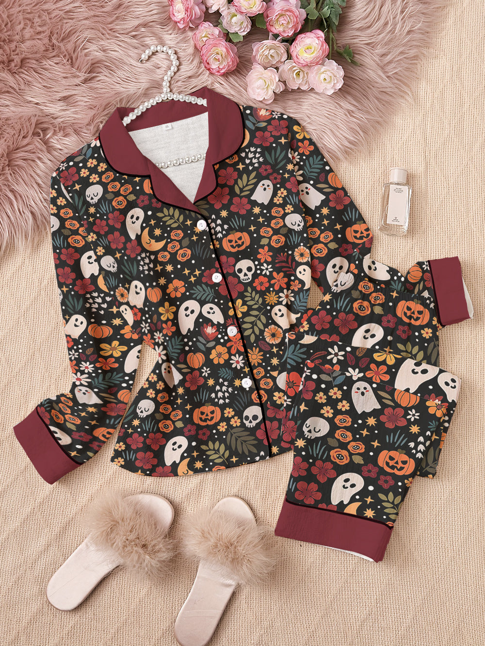 Halloween Classic Pajama Set Spooky Chic
