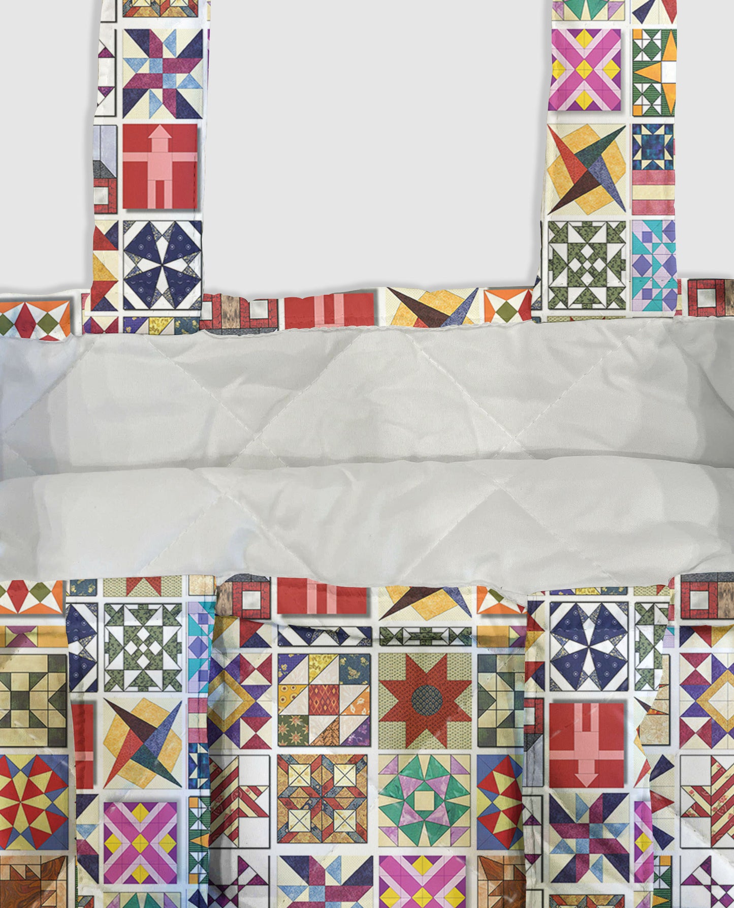 Sewing Lover Quilted Tote Bag Quilt Blocks