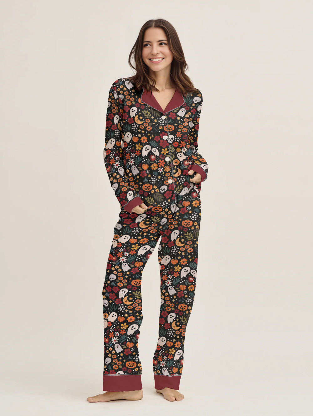 Halloween Classic Pajama Set Spooky Chic