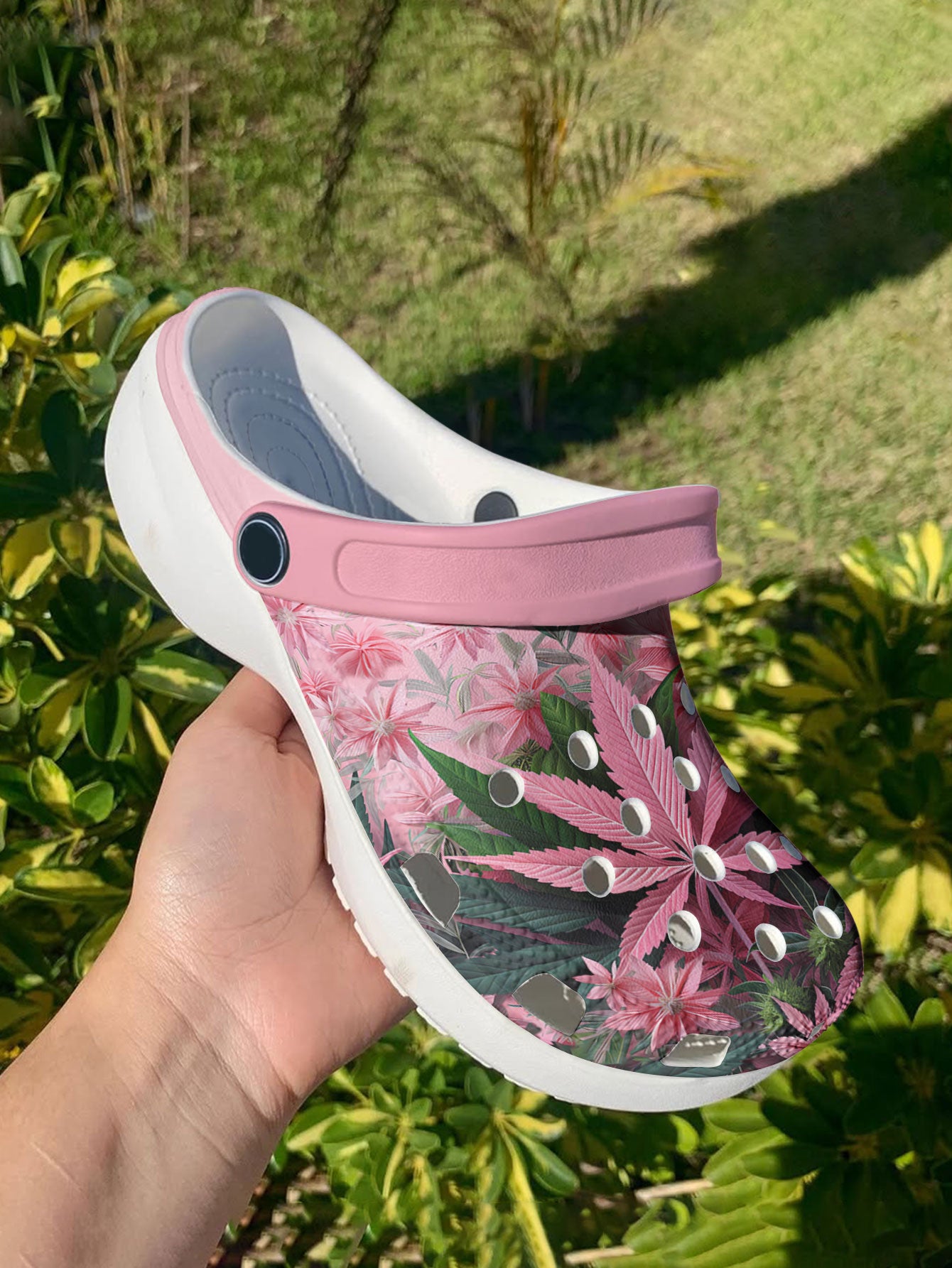 Weed Graphic Clogs Pink Haze Dreams