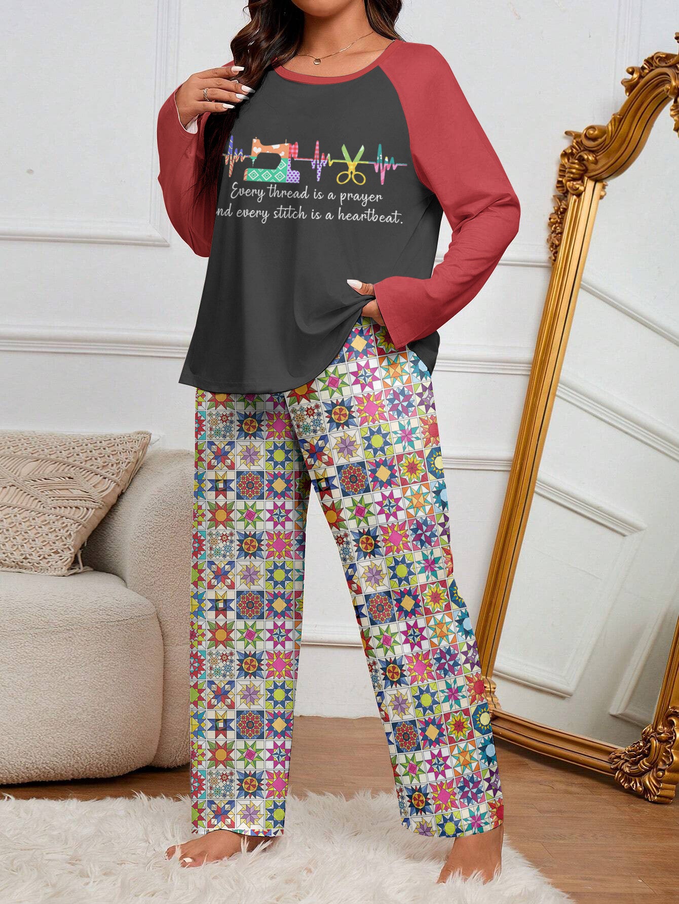 Sewing Lover Raglan Lounge Pajamas Every Thread Is A Prayer