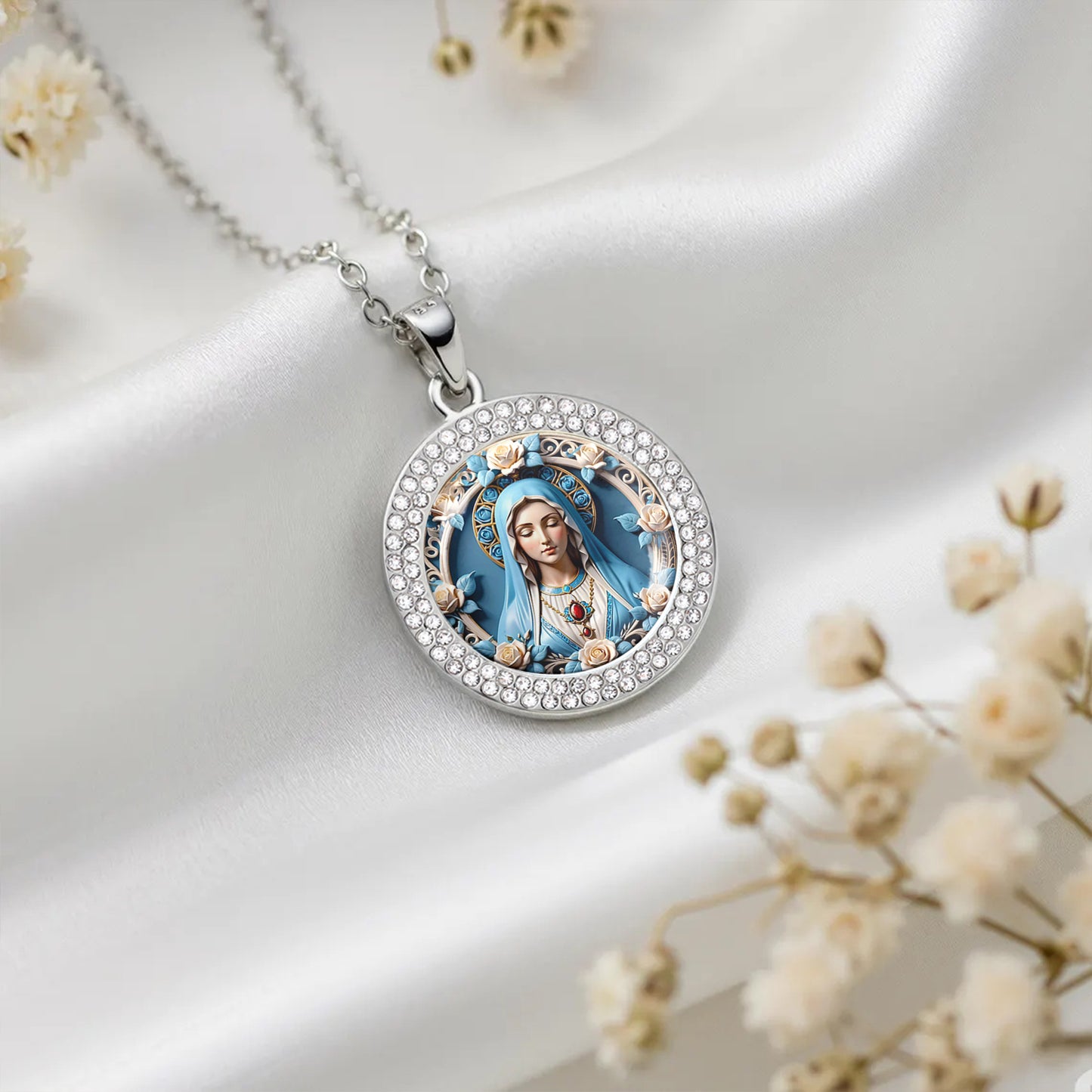 Blessed Virgin Mary Pendant Necklace