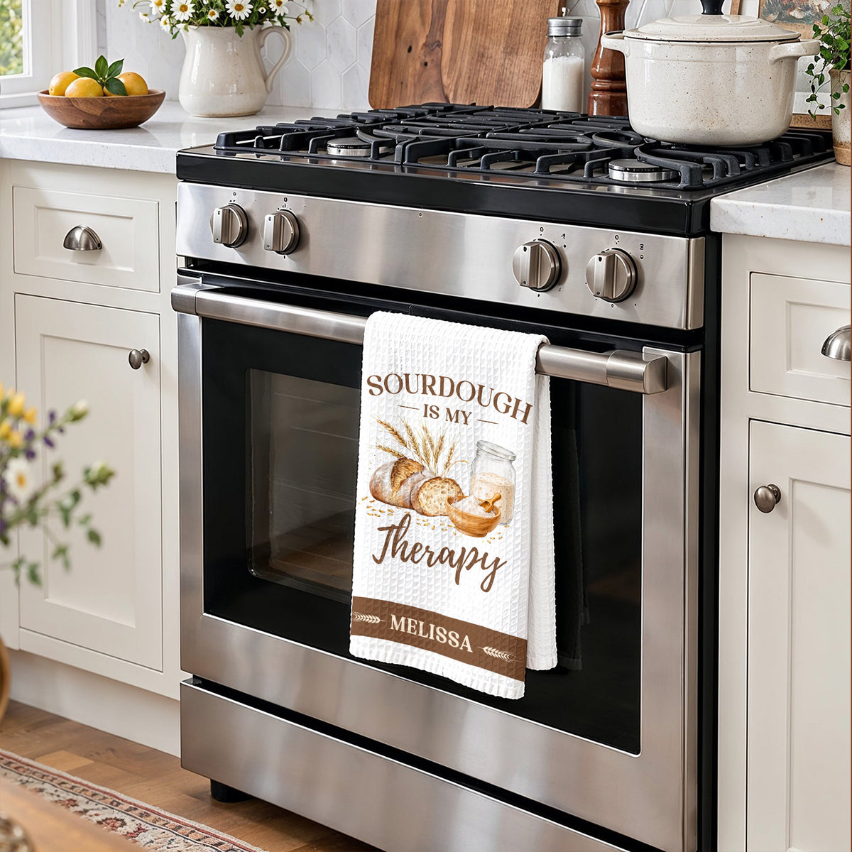 Baking Kitchen Towel Sourdough Is My Therapy Personalized Gift For Bakers