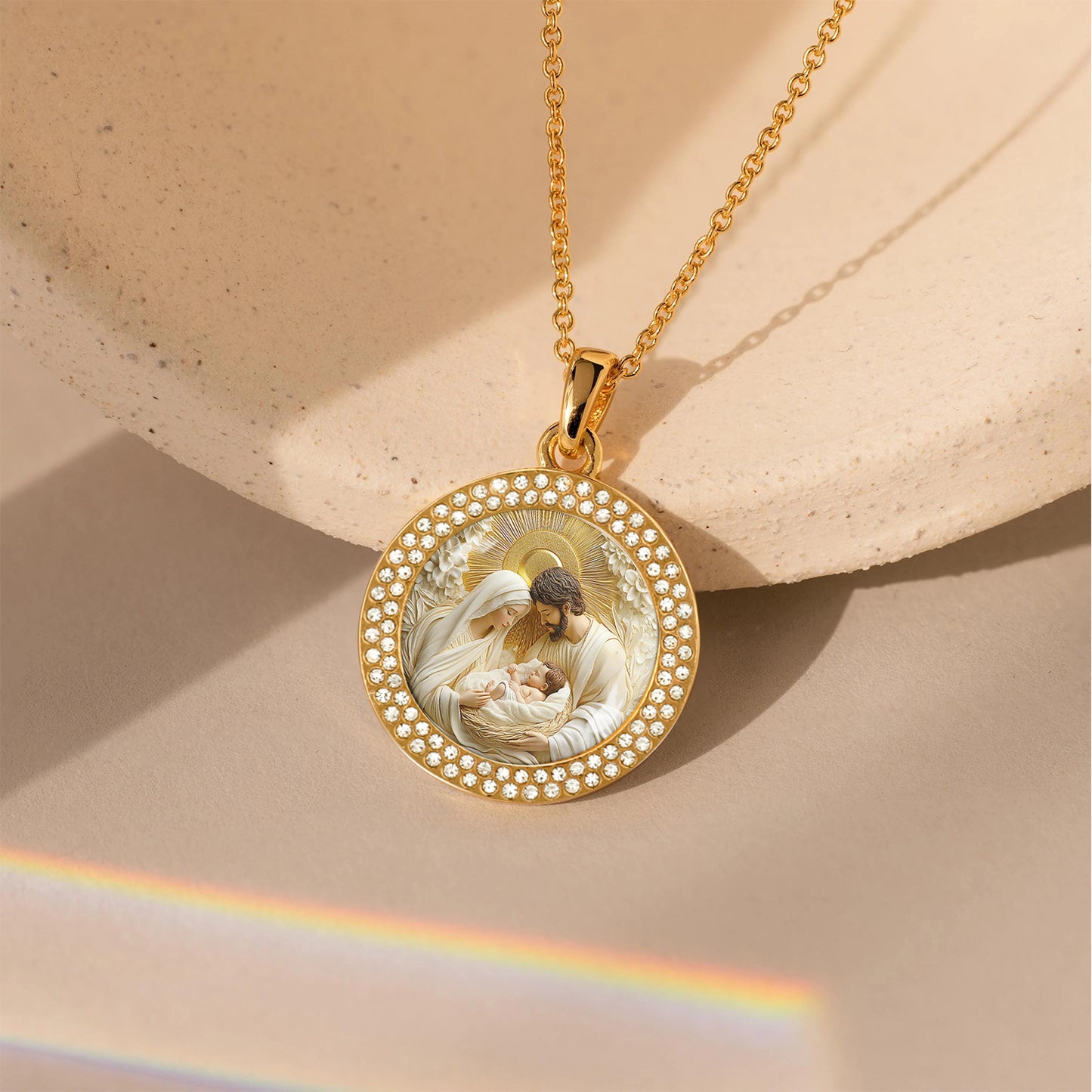 God Pendant Necklace Holy Family